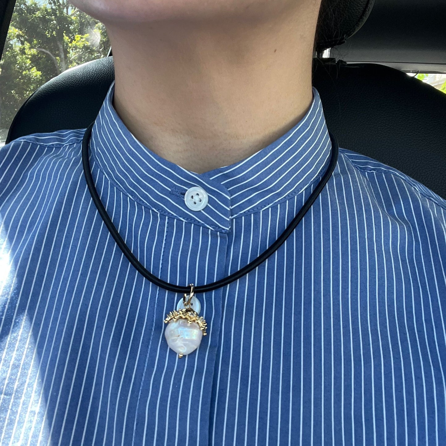 Pearl Silk Cord Necklace