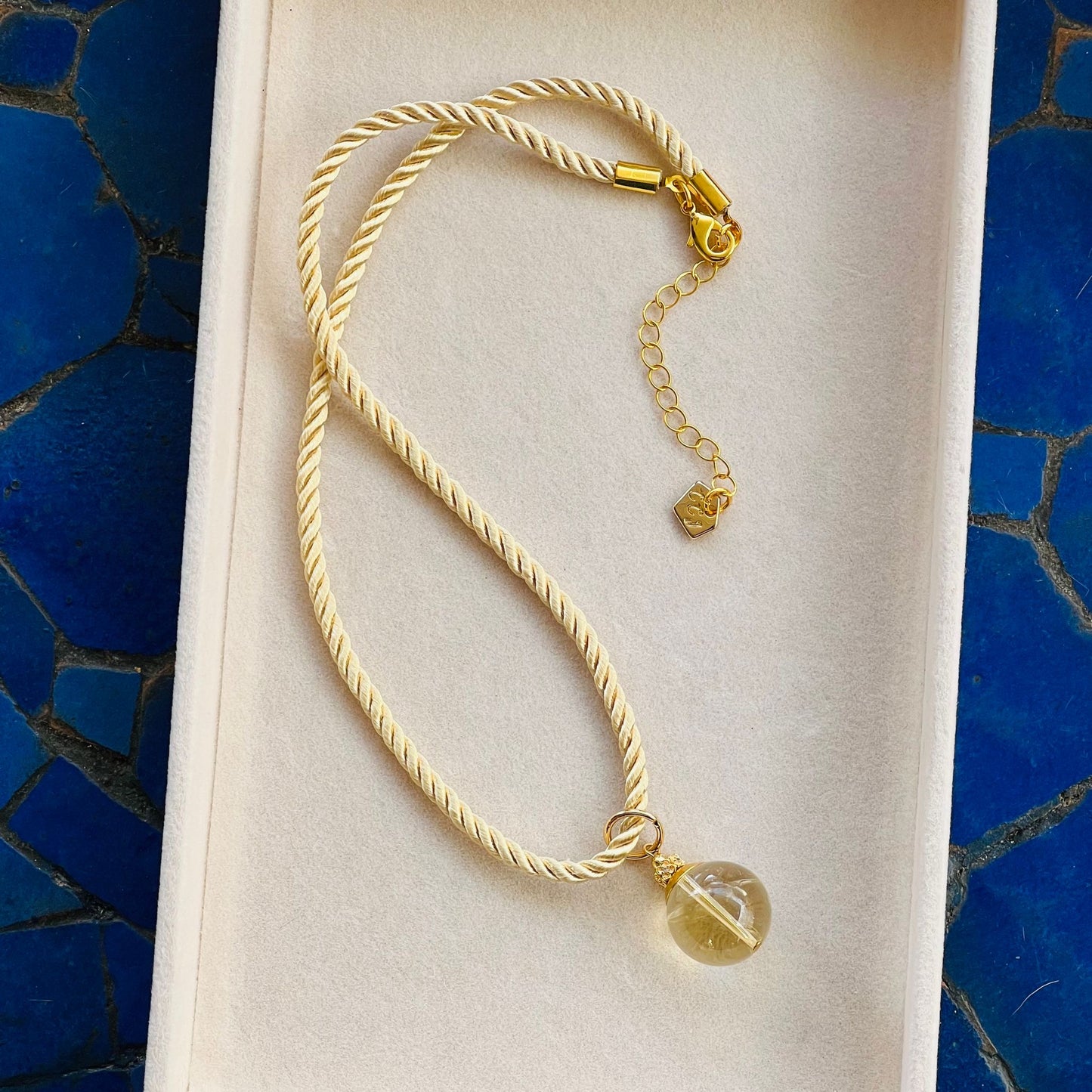 Citrine Silk Twist Necklace