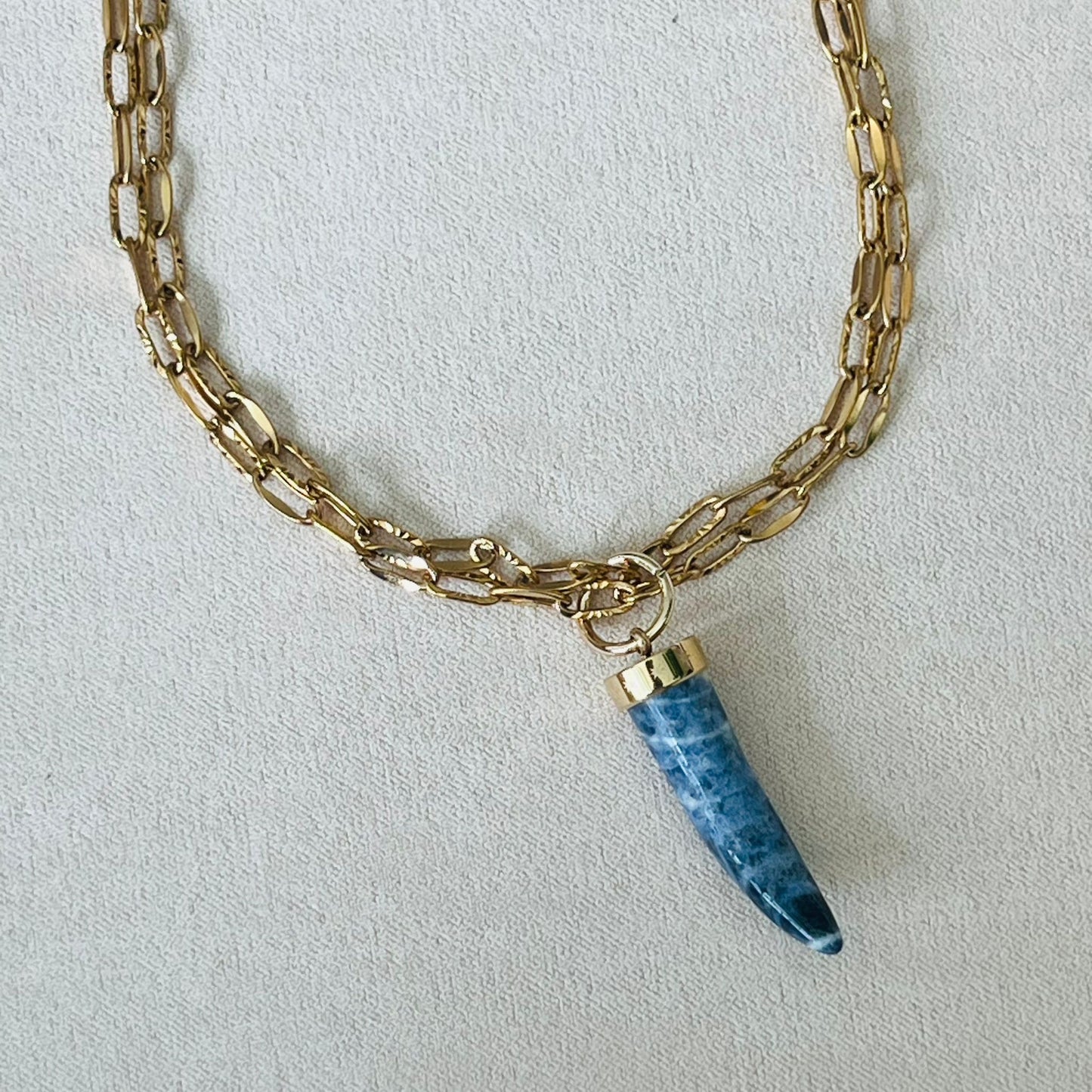 Sodalite Horn Pendant