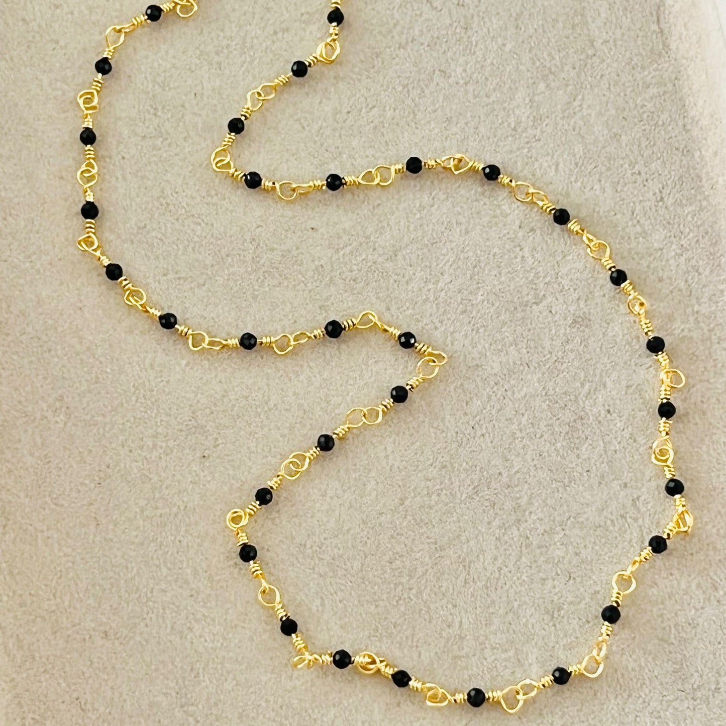 Black Spinel Delicate Necklace