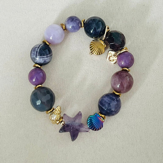 Purple Chalcedony Sea Bracelet