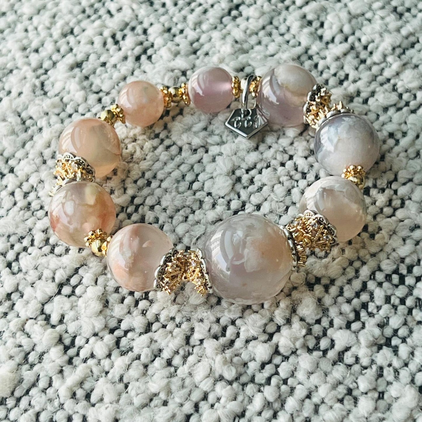 Lilac Sakura Agate Supreme Bracelet