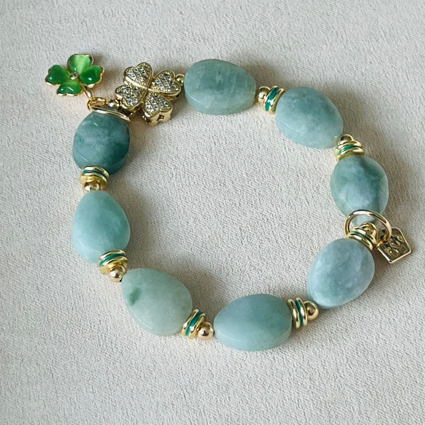 Jade Petals Clover Bracelet