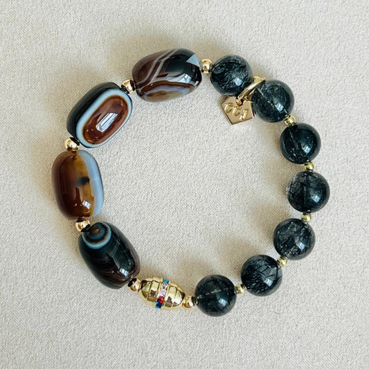 Protection Rutilated Black Quartz Bracelet