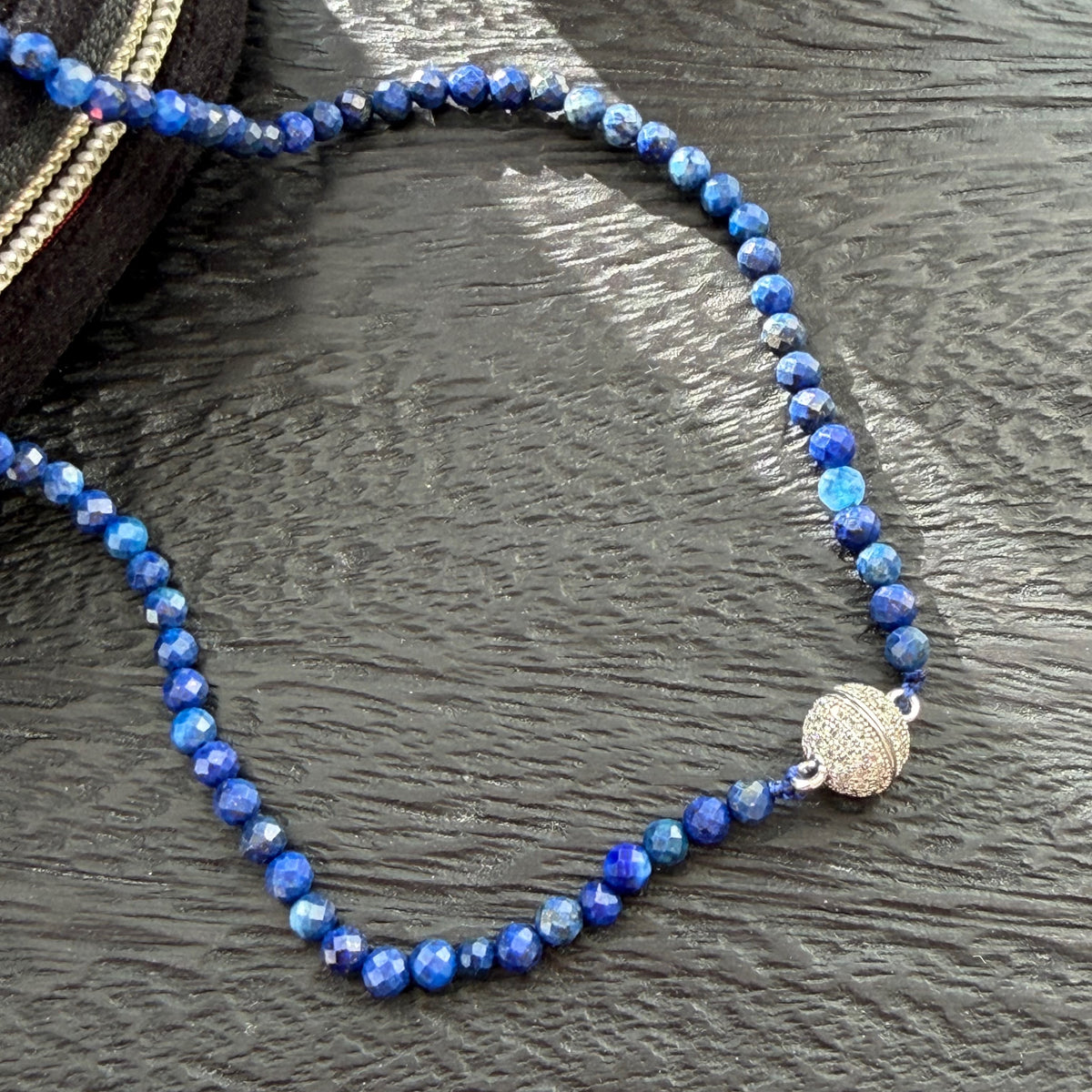 Lapis Lazuli | Silver Sheen Obsidian Delicate Necklace