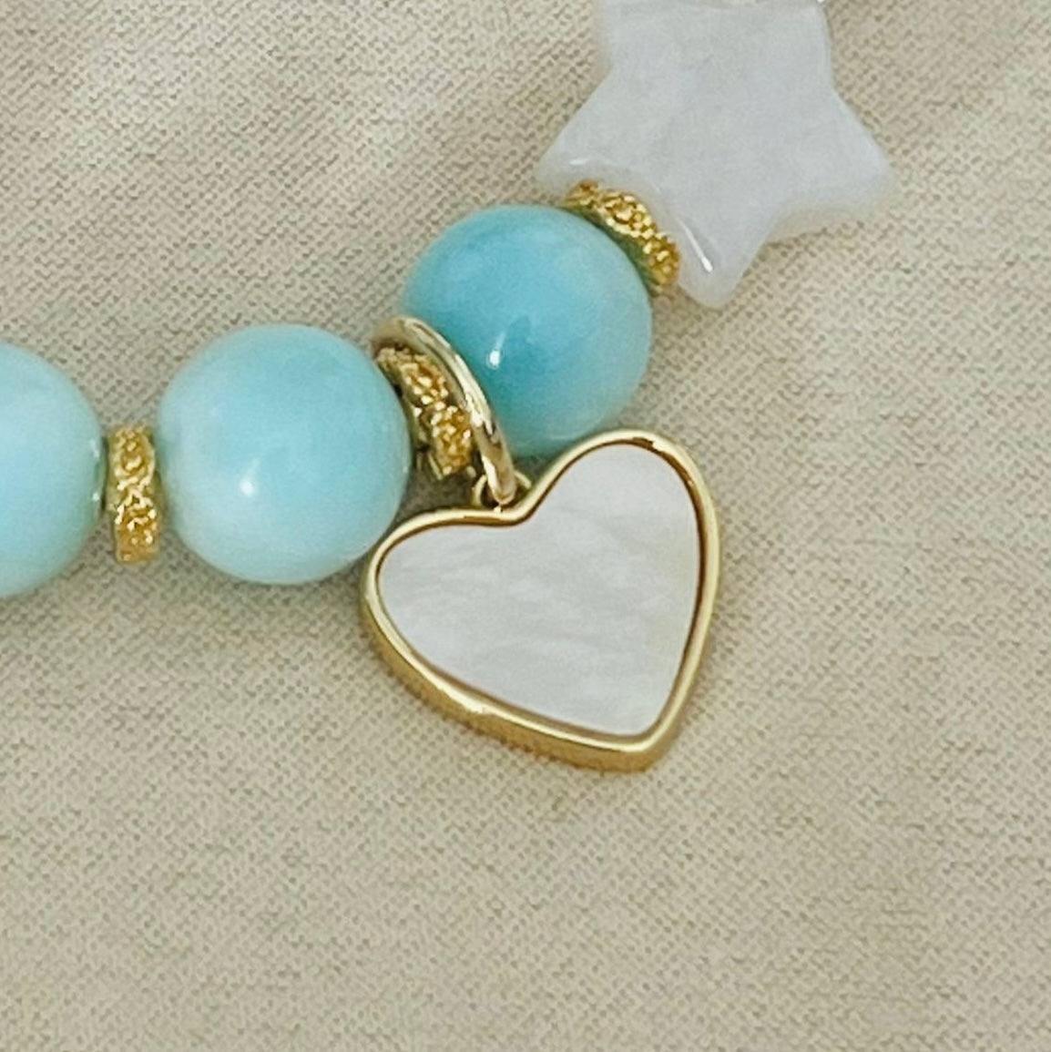 Mother Of Pearl Heart Charm GHW