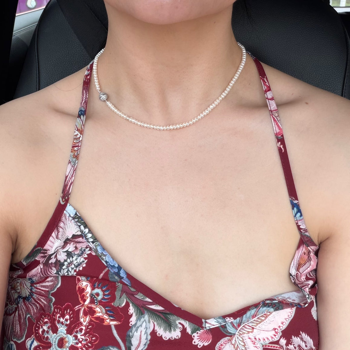 Baroque Pearl | White Moonstone Delicate Necklace