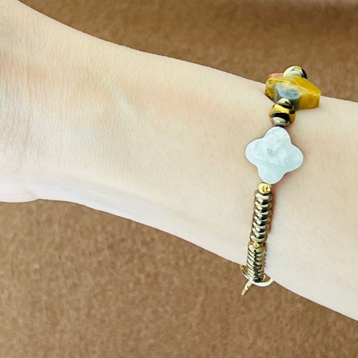 Clouds & Sunshine Clover Baby Bracelet GHW