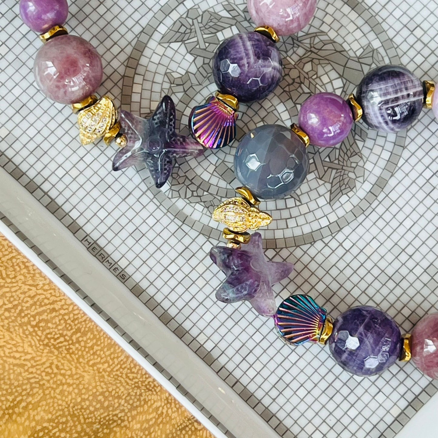 Grape Quartz Sea Bracelet