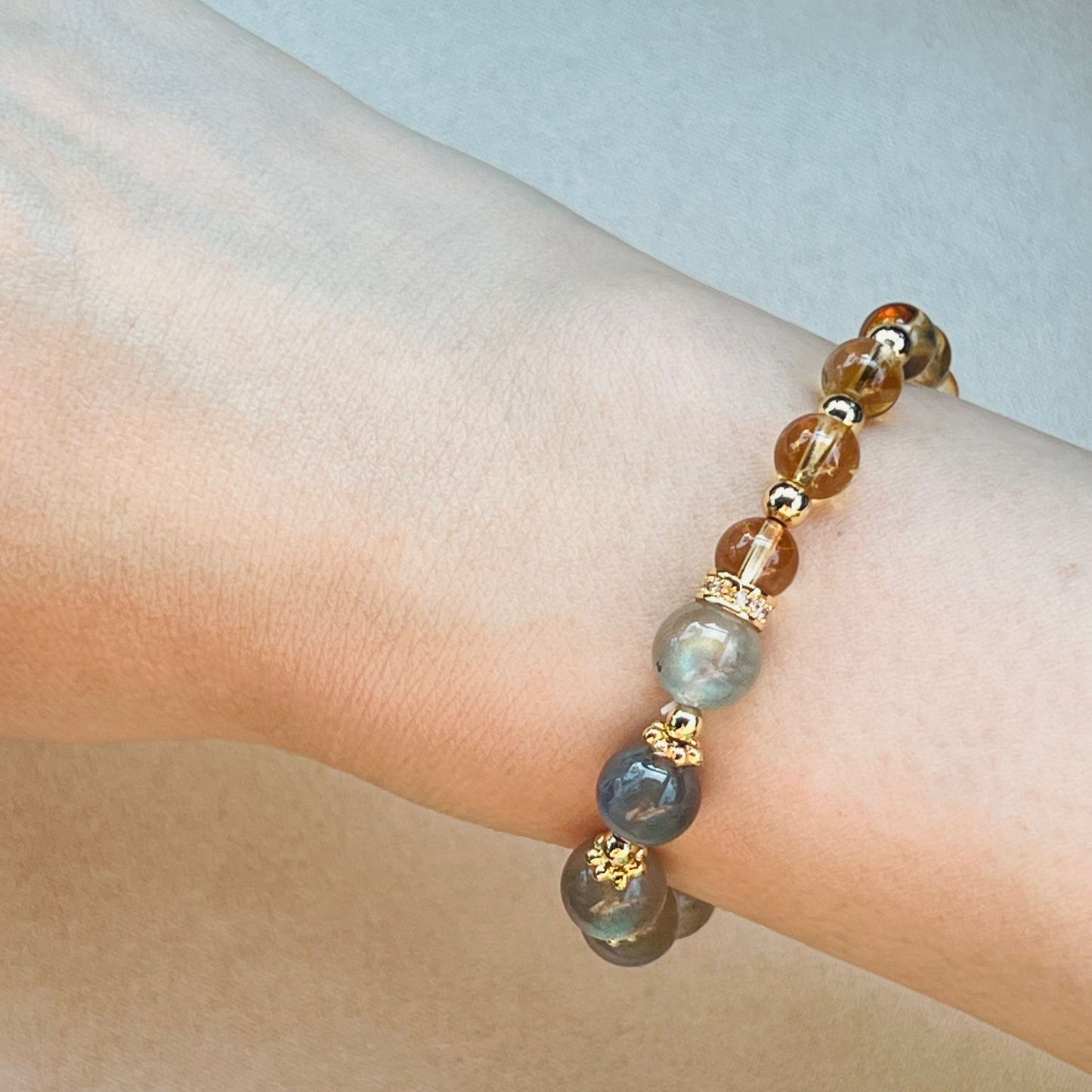 Citrine & Labradorite Baby Bracelet