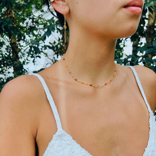 Carnelian Choker Necklace GHW