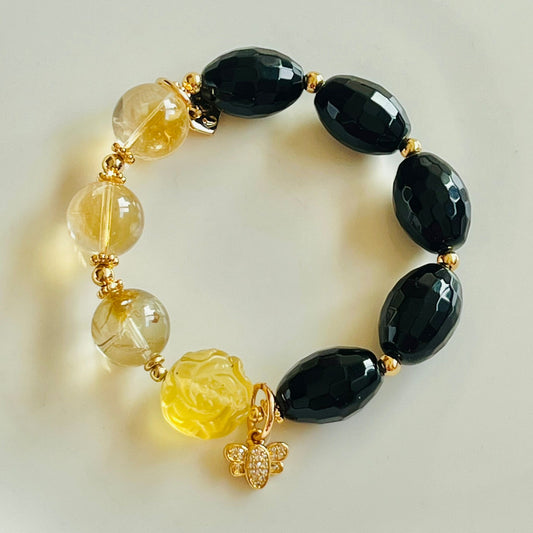 Citrine & Black Onyx Bracelet