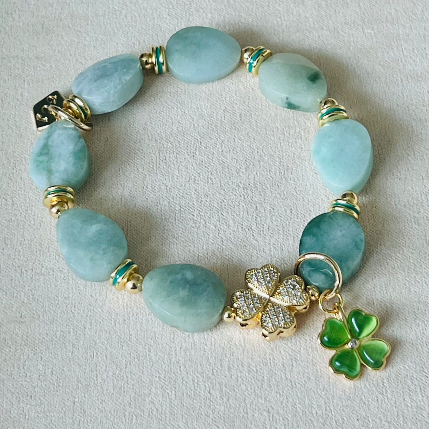 Jade Petals Clover Bracelet