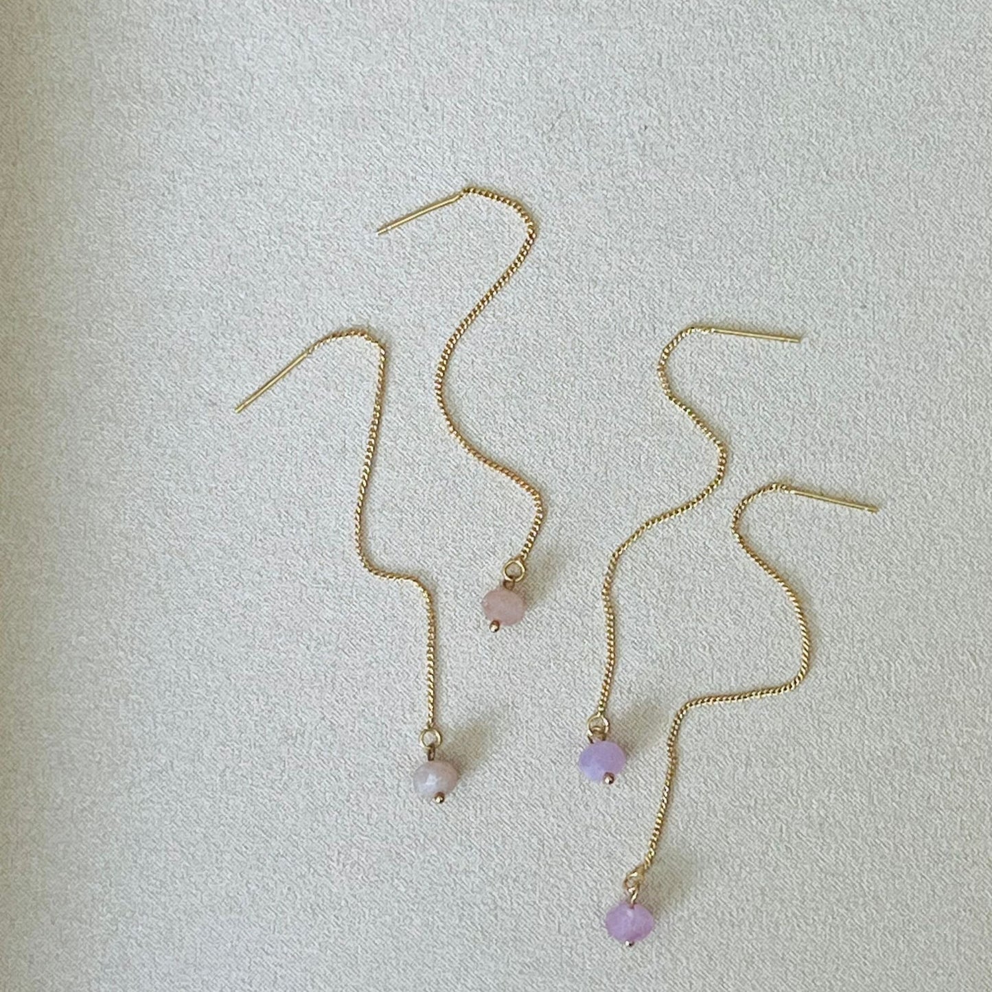 Amethyst Thread Earrings
