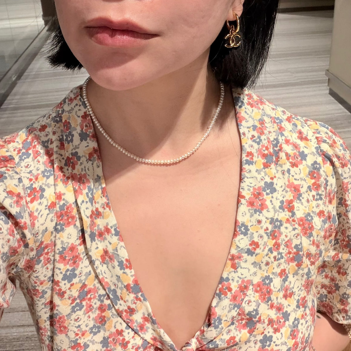 Baroque Pearl | White Moonstone Delicate Necklace