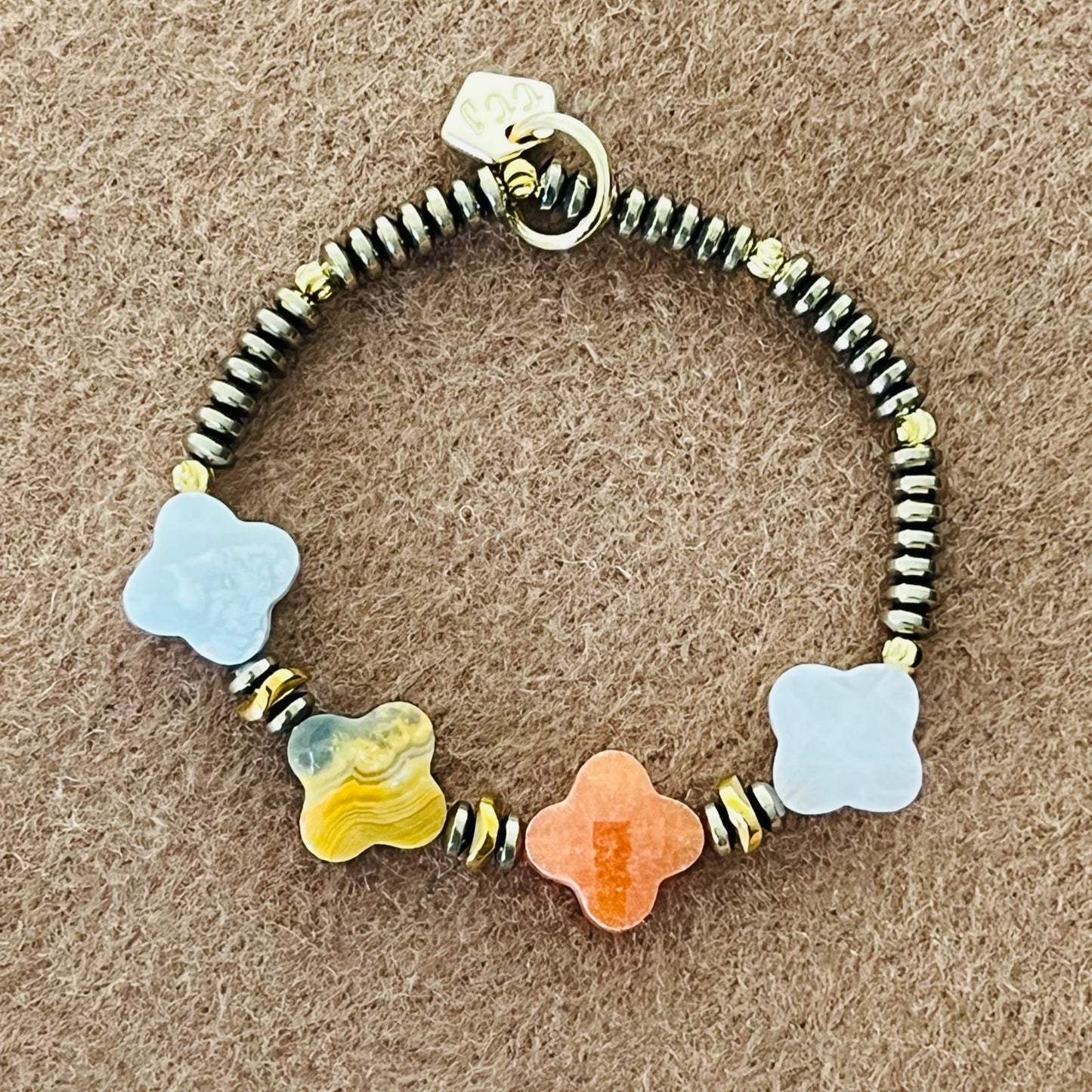 Clouds & Sunshine Clover Baby Bracelet GHW