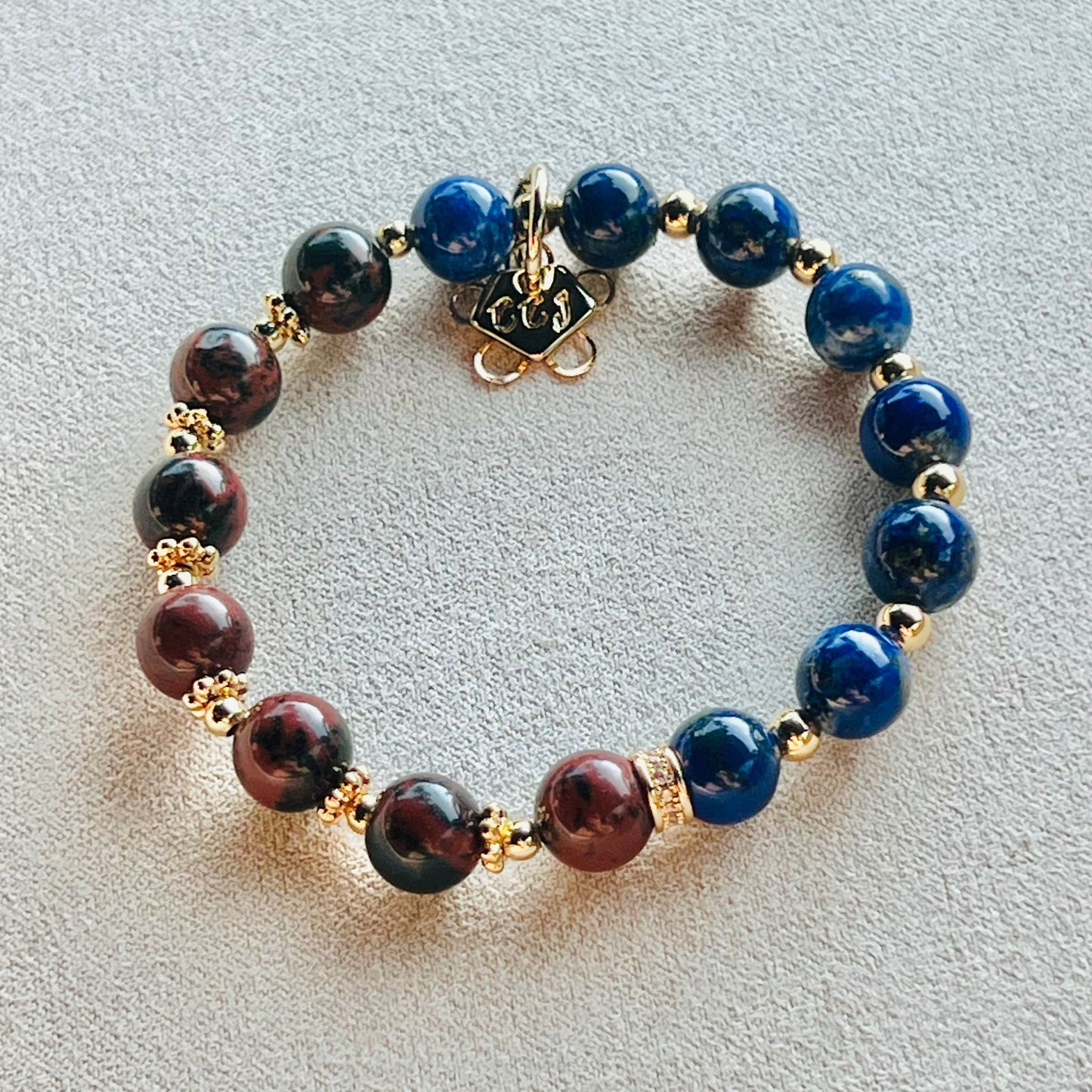 Lapis Lazuli & Mahogany Obsidian Baby Bracelet