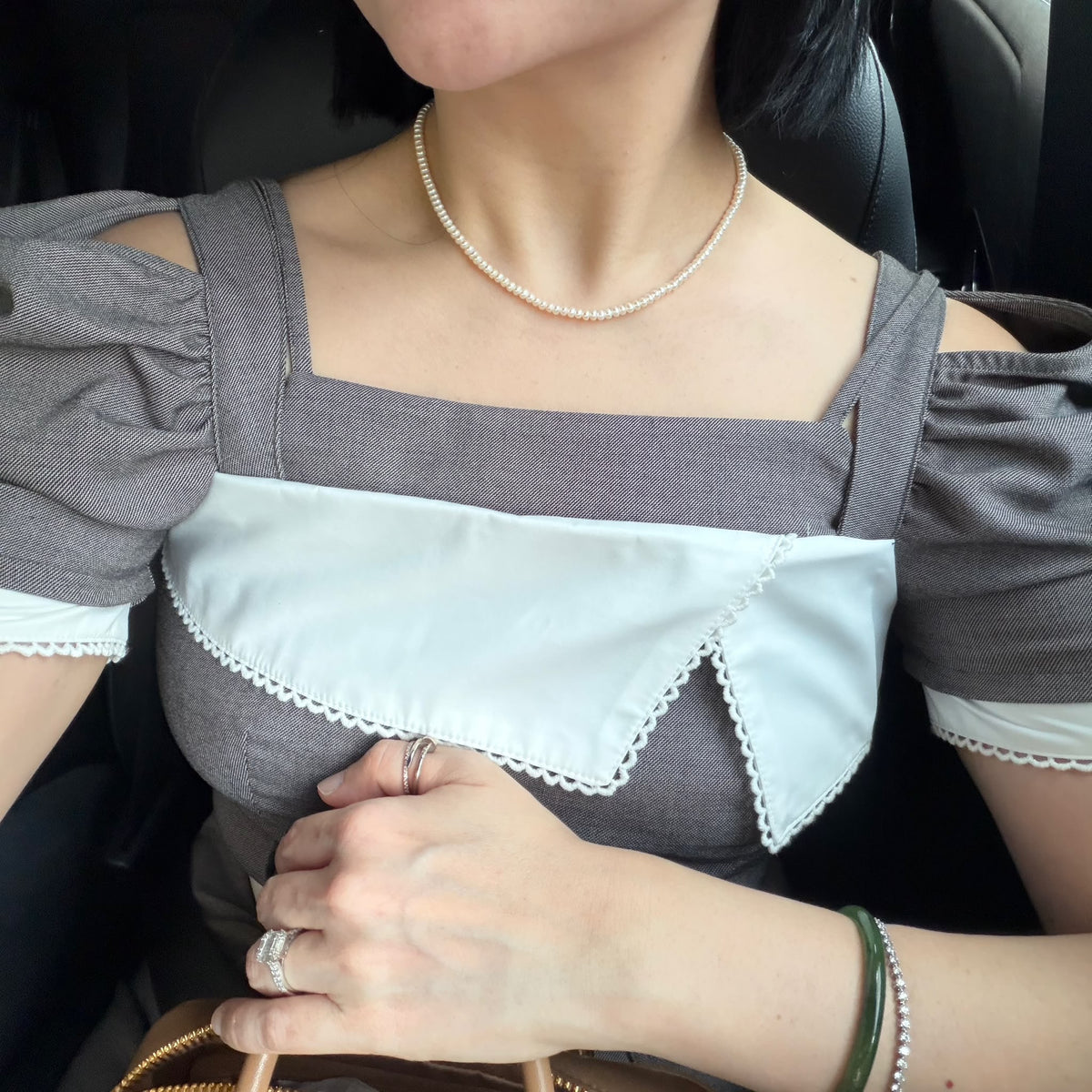 Baroque Pearl | White Moonstone Delicate Necklace