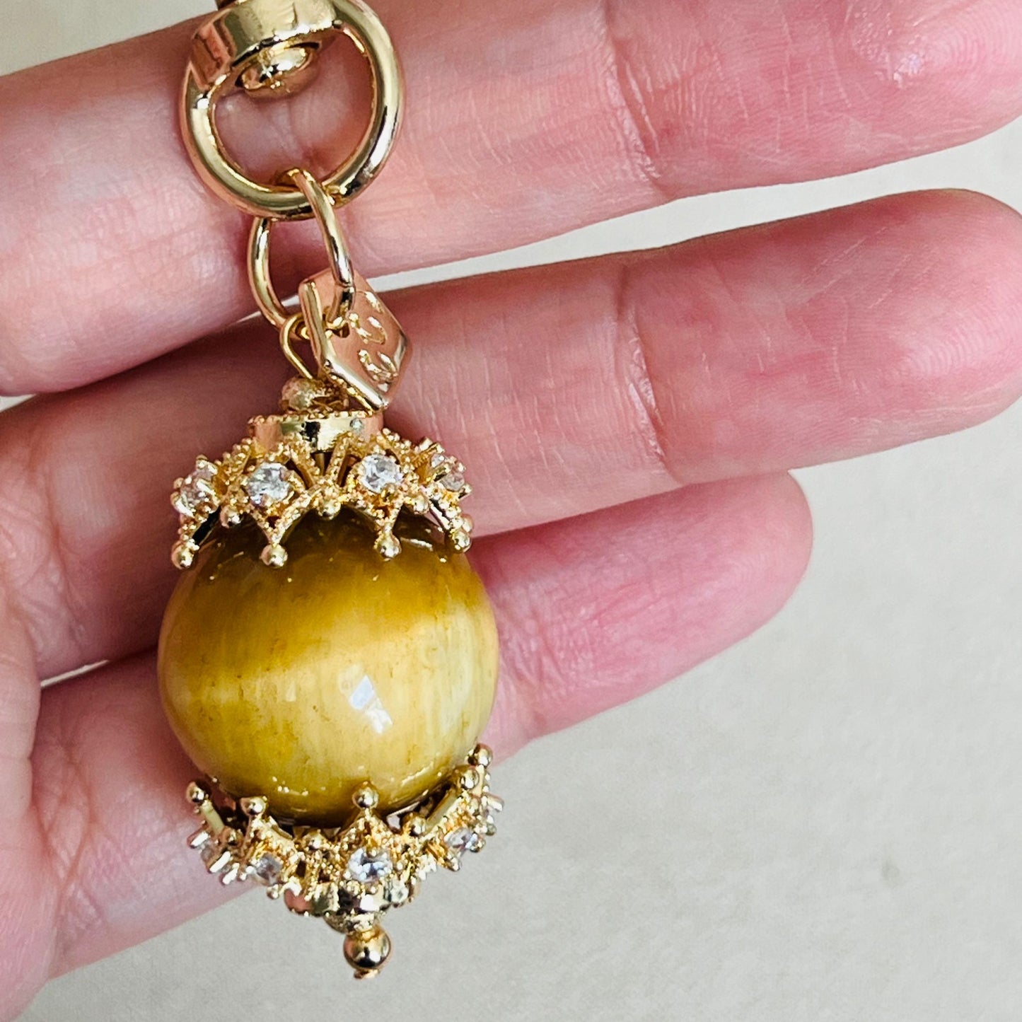 Honey Tigereye Bag Charm/Key Ring