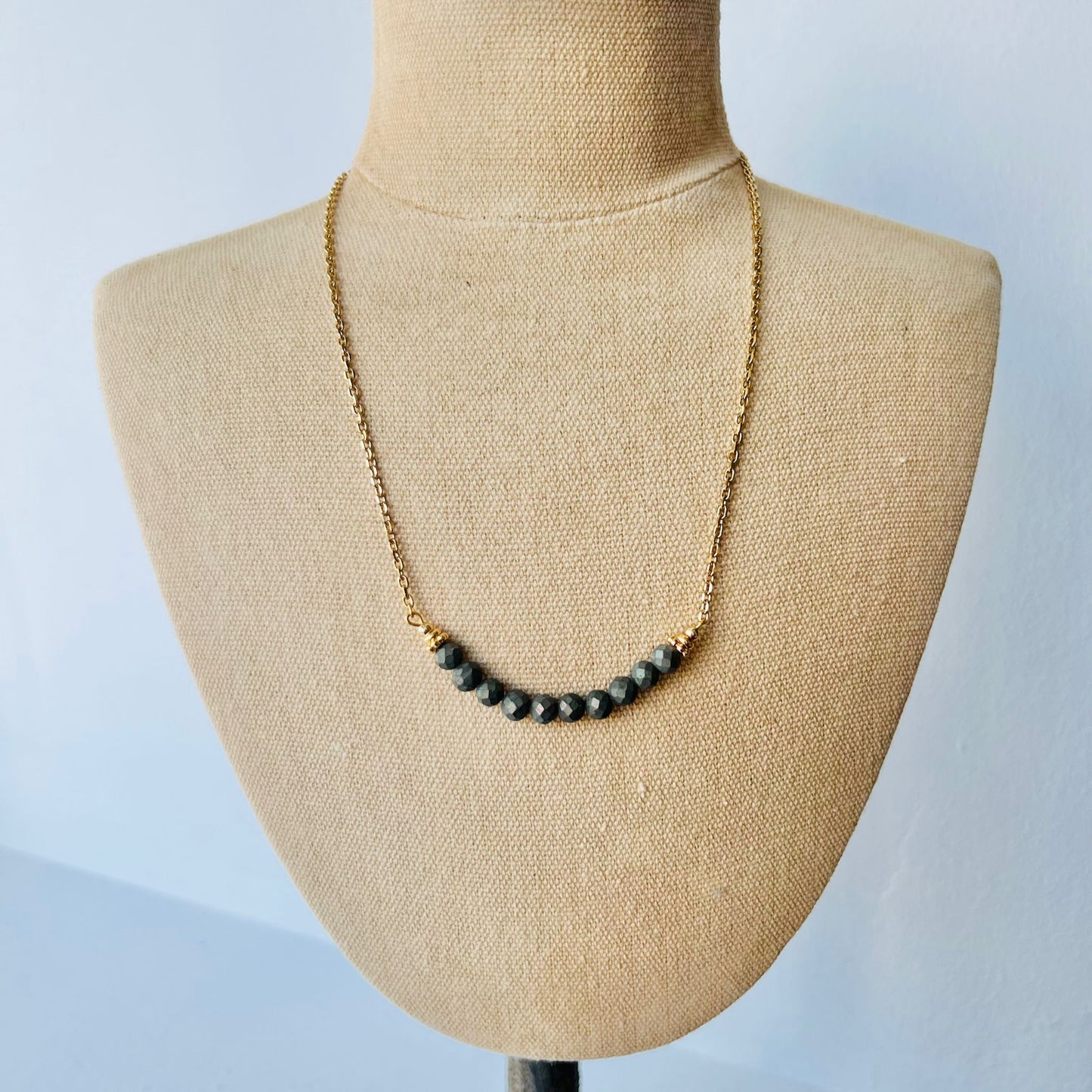 Pyrite Moon Necklace