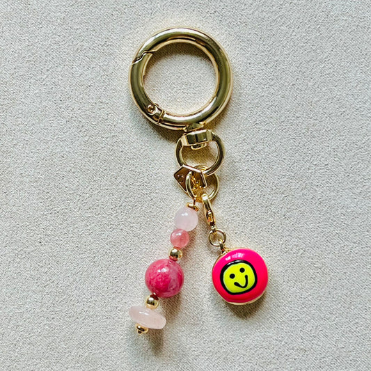 Peppy Pinks Bag Charm/Key Ring