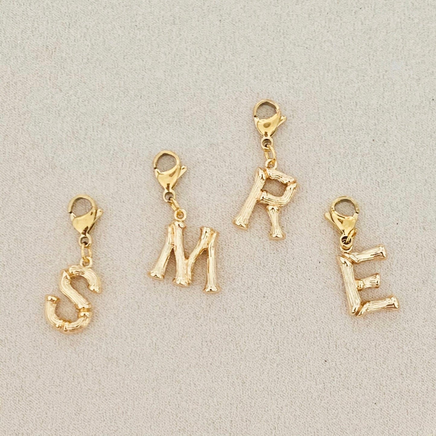 Bamboo Letter Charm