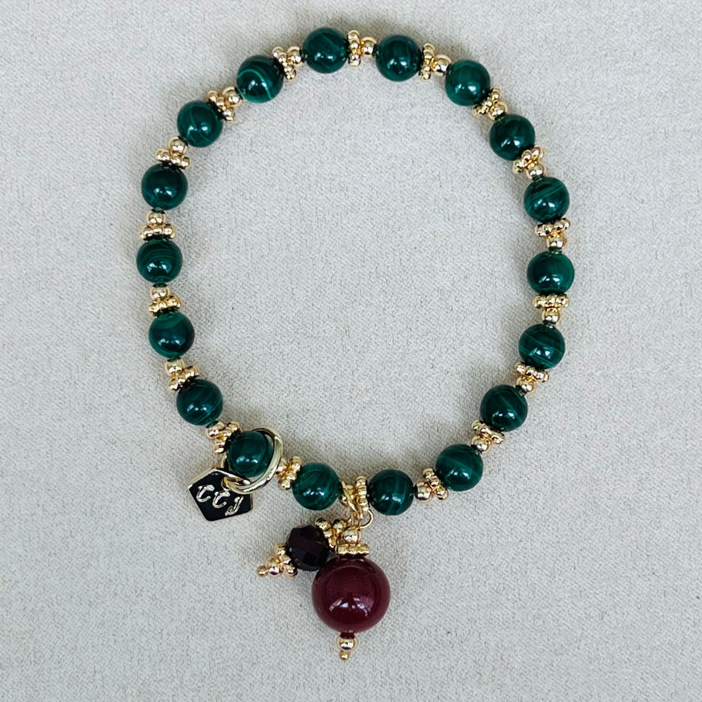 Baby Cherry Malachite Bracelet