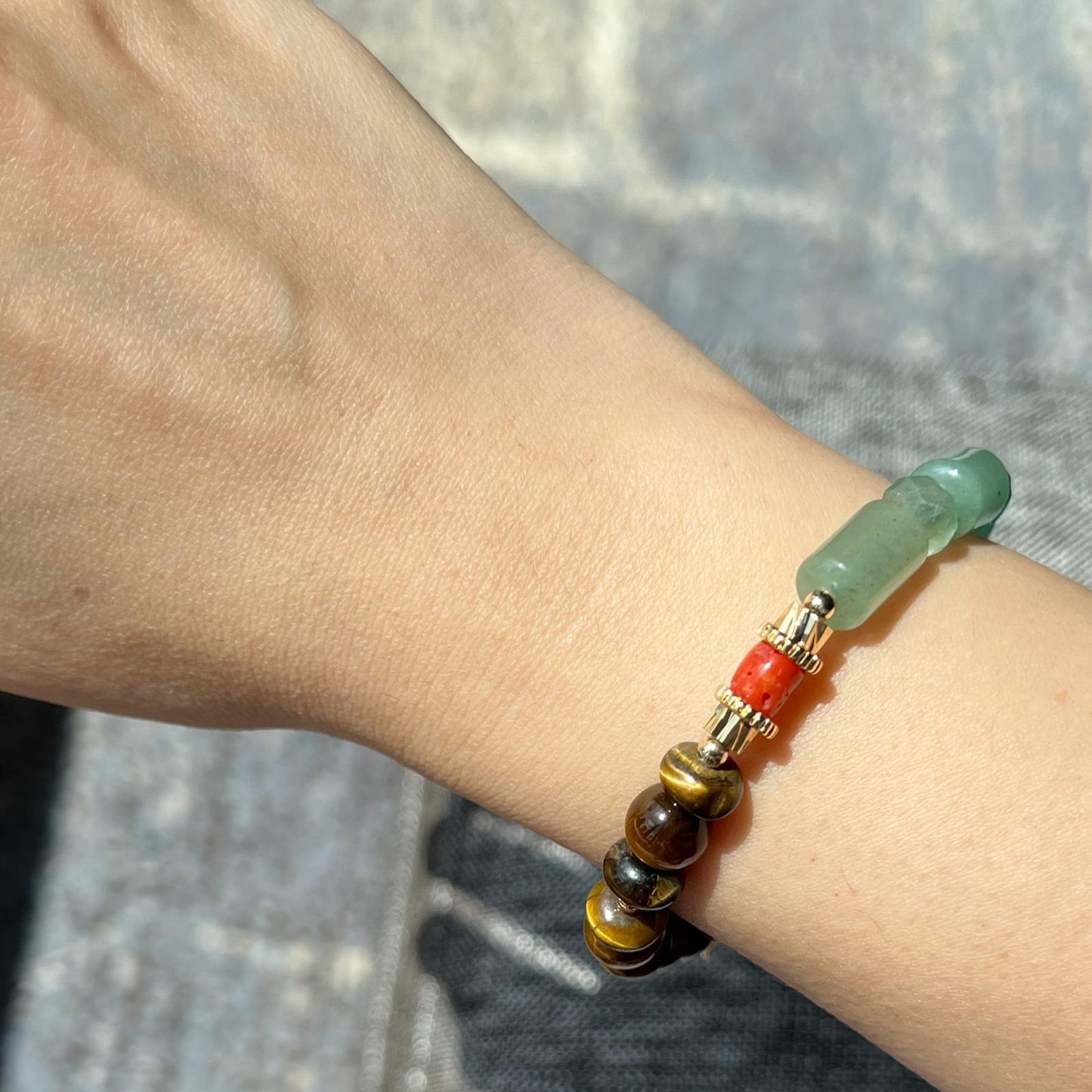 Green Aventurine & Tigereye Bracelet