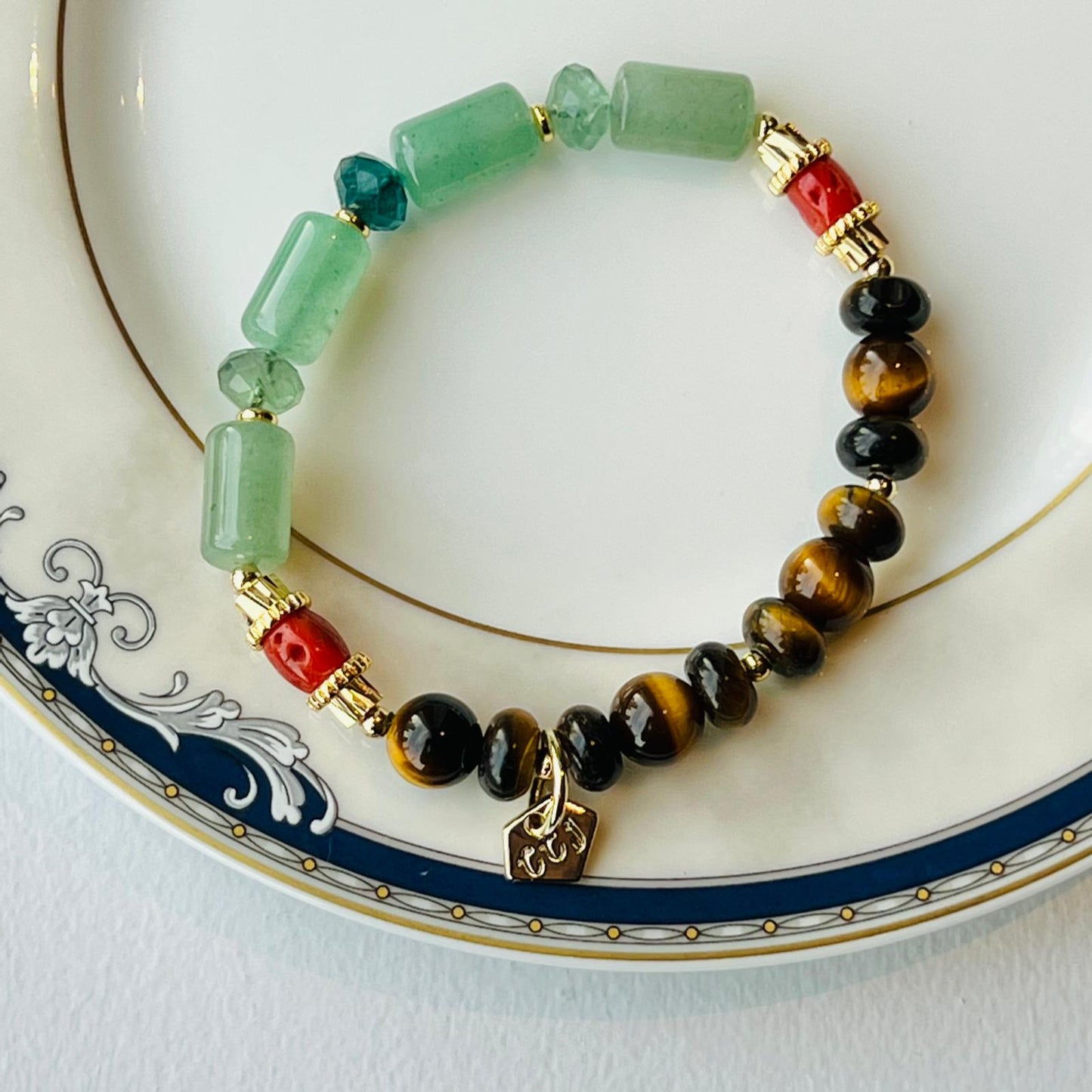 Green Aventurine & Tigereye Bracelet