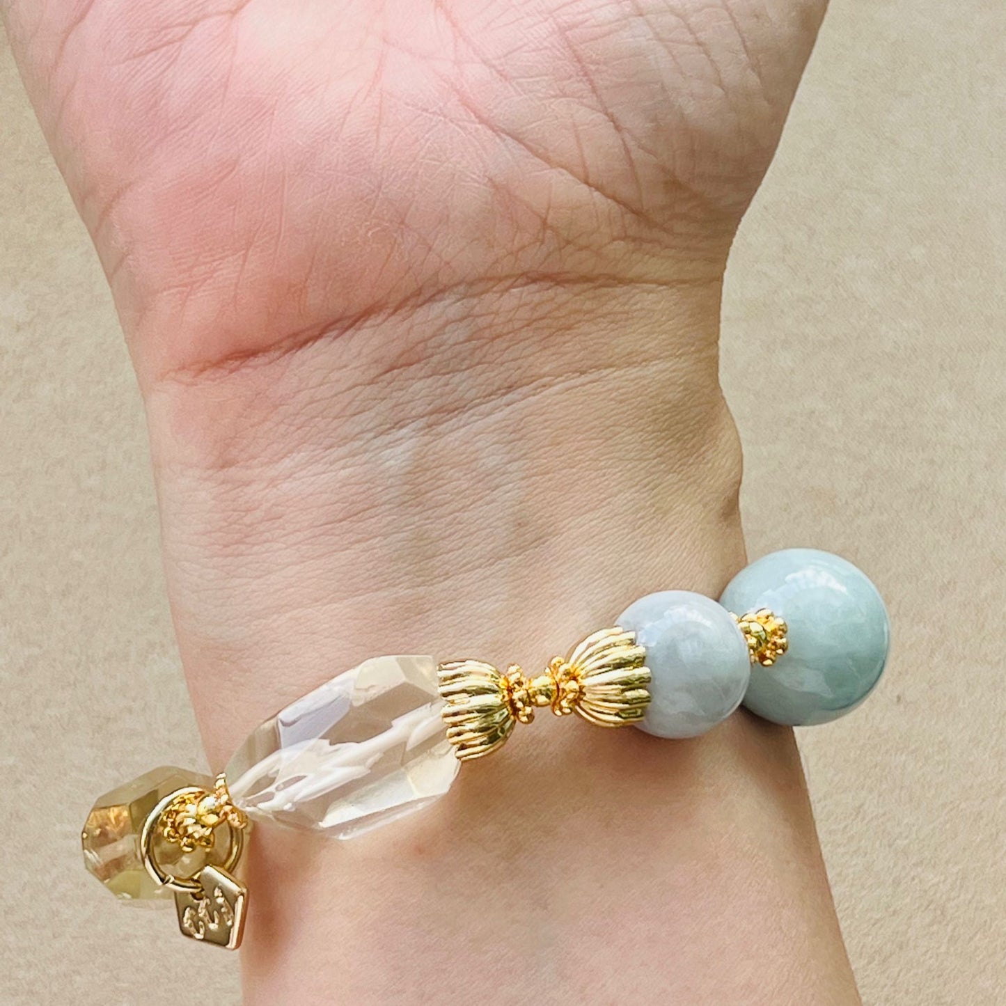 Jade & Raw Lemon Quartz Bracelet