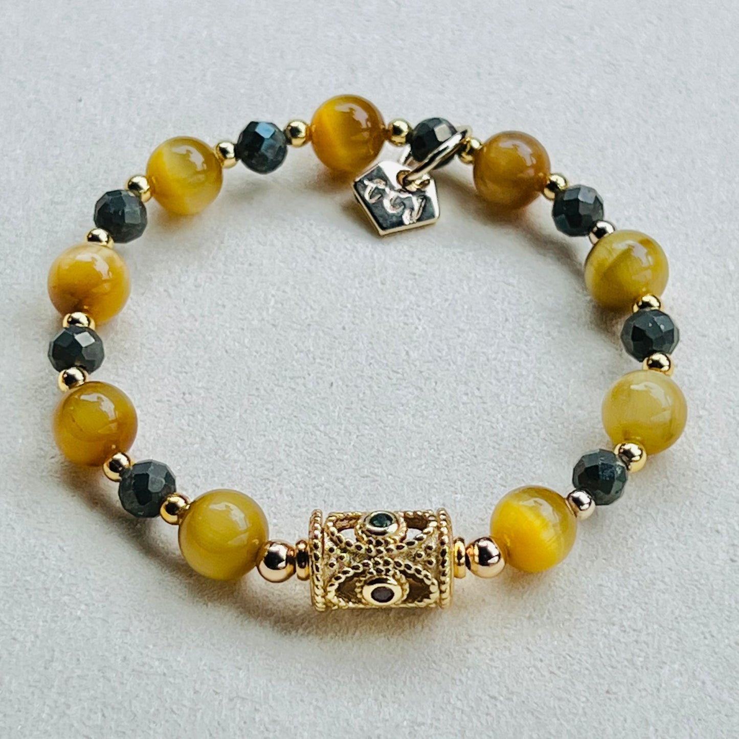 Honey Tigereye & Pyrite Bracelet