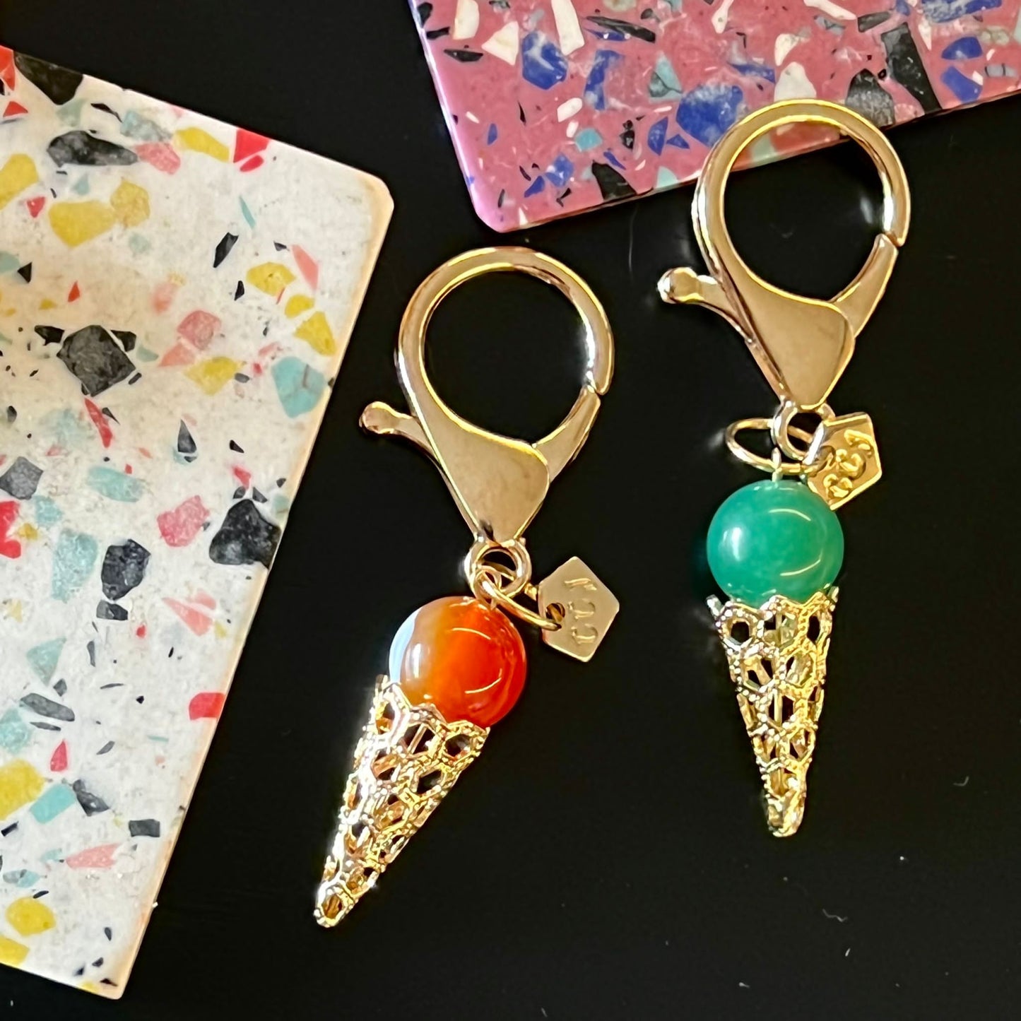 Ice Cream Vivid Gemstone Bag charms