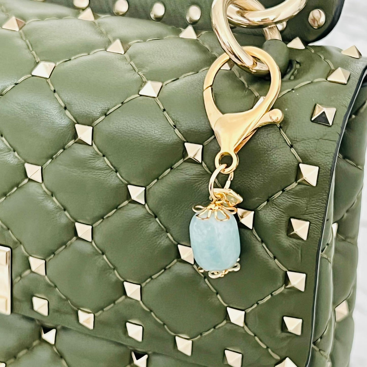 Aquamarine Bag Charm/ Key Ring