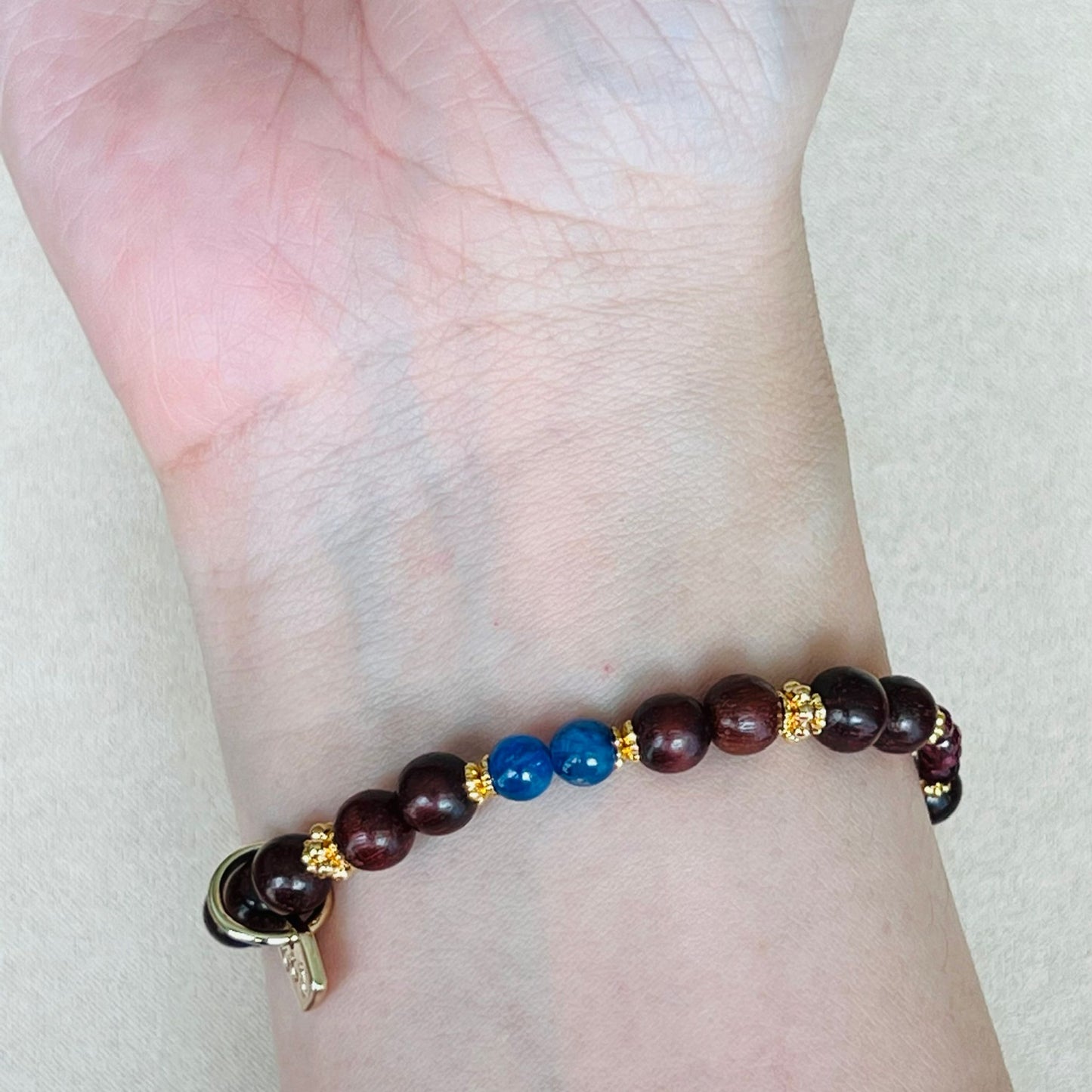 Baby Sandalwood, Kyanite & Garnet Bracelet