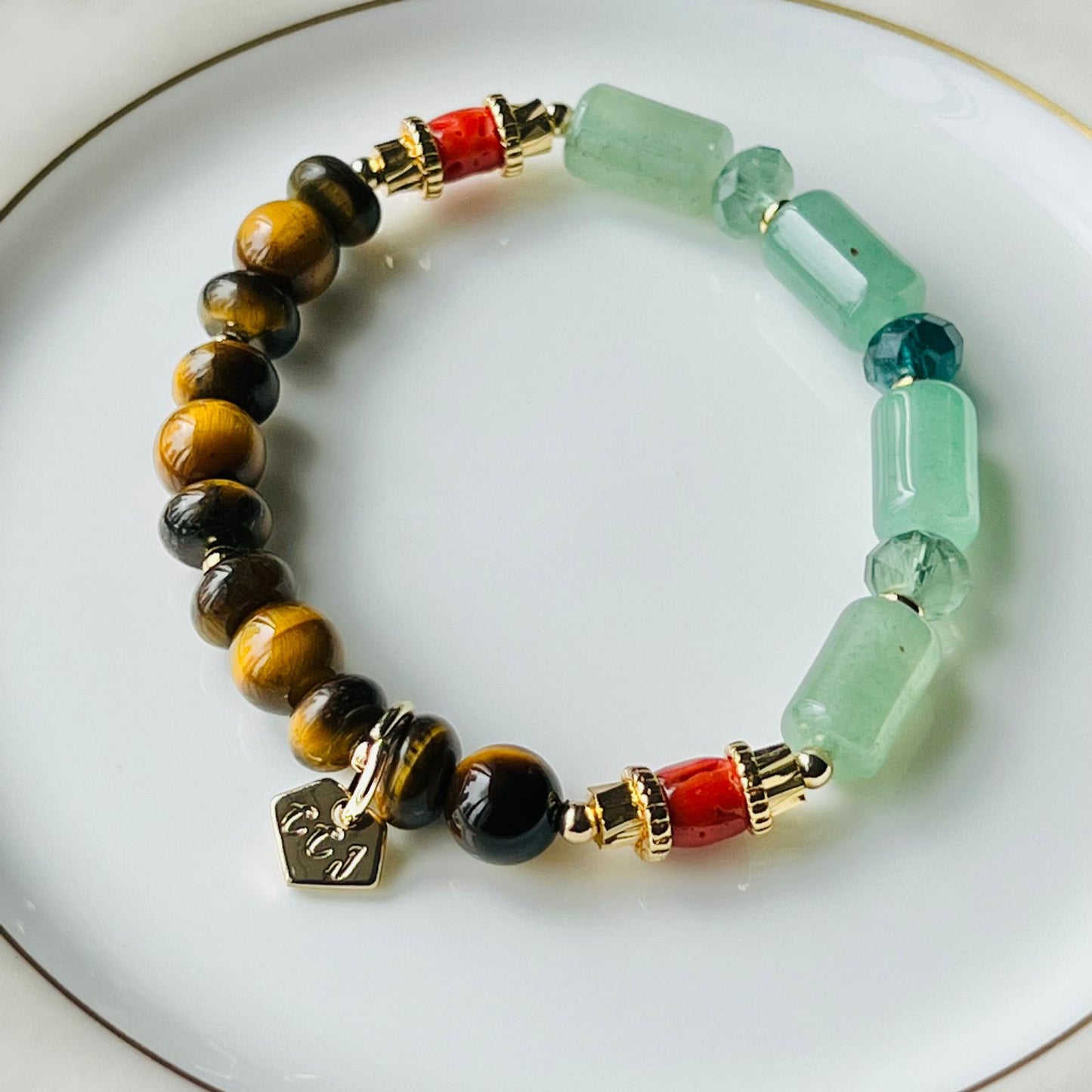 Green Aventurine & Tigereye Bracelet