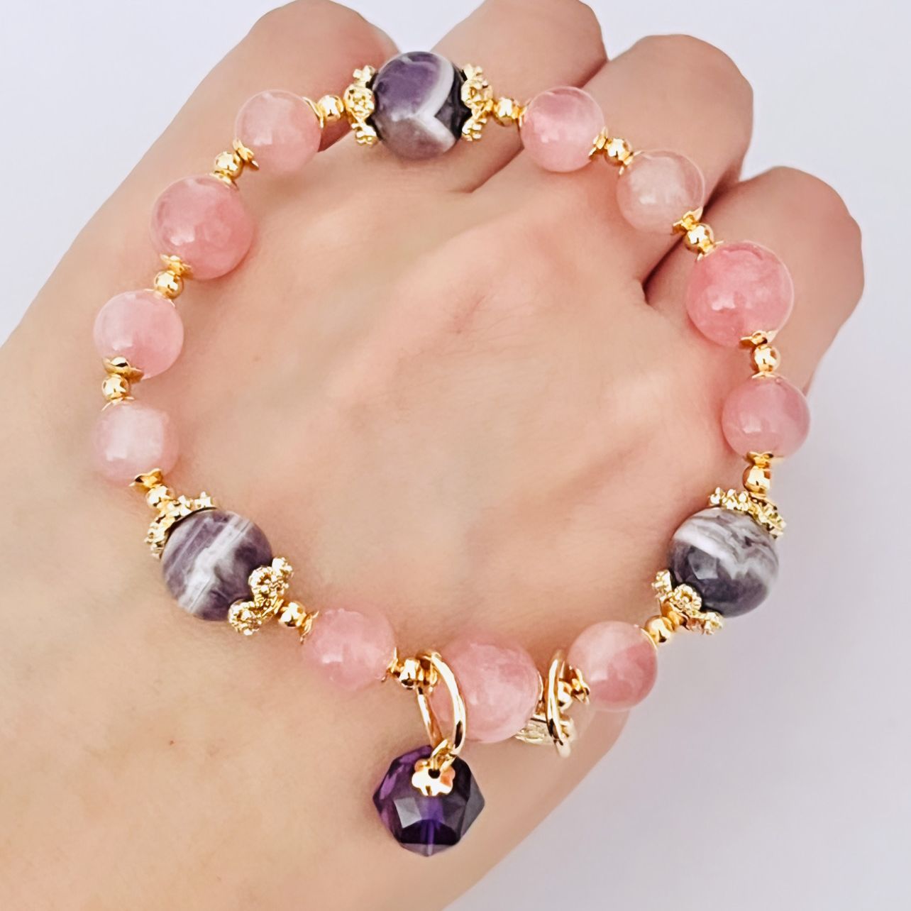 Chevron amethyst sale bracelet