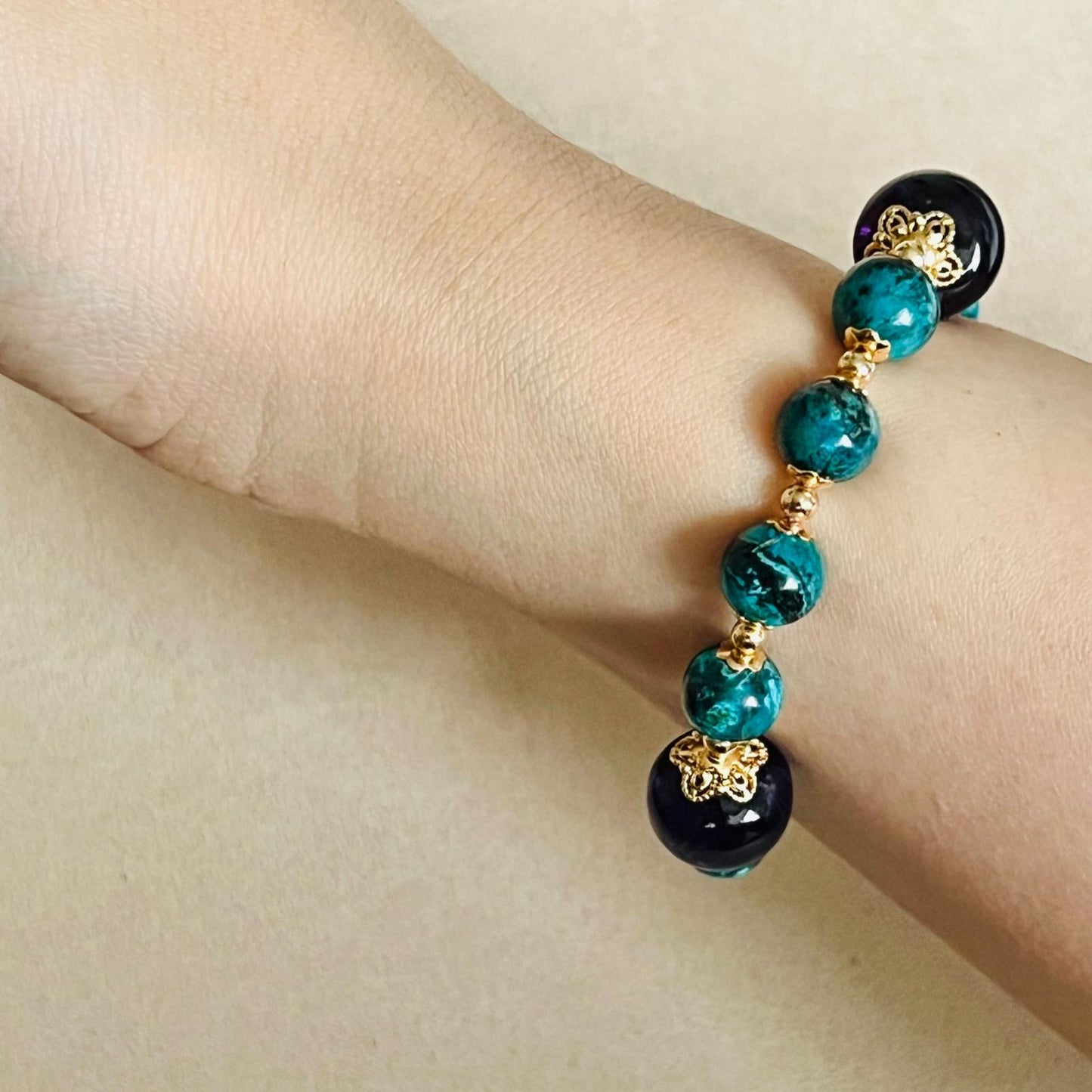Baby Turquoise & Amethyst Bracelet