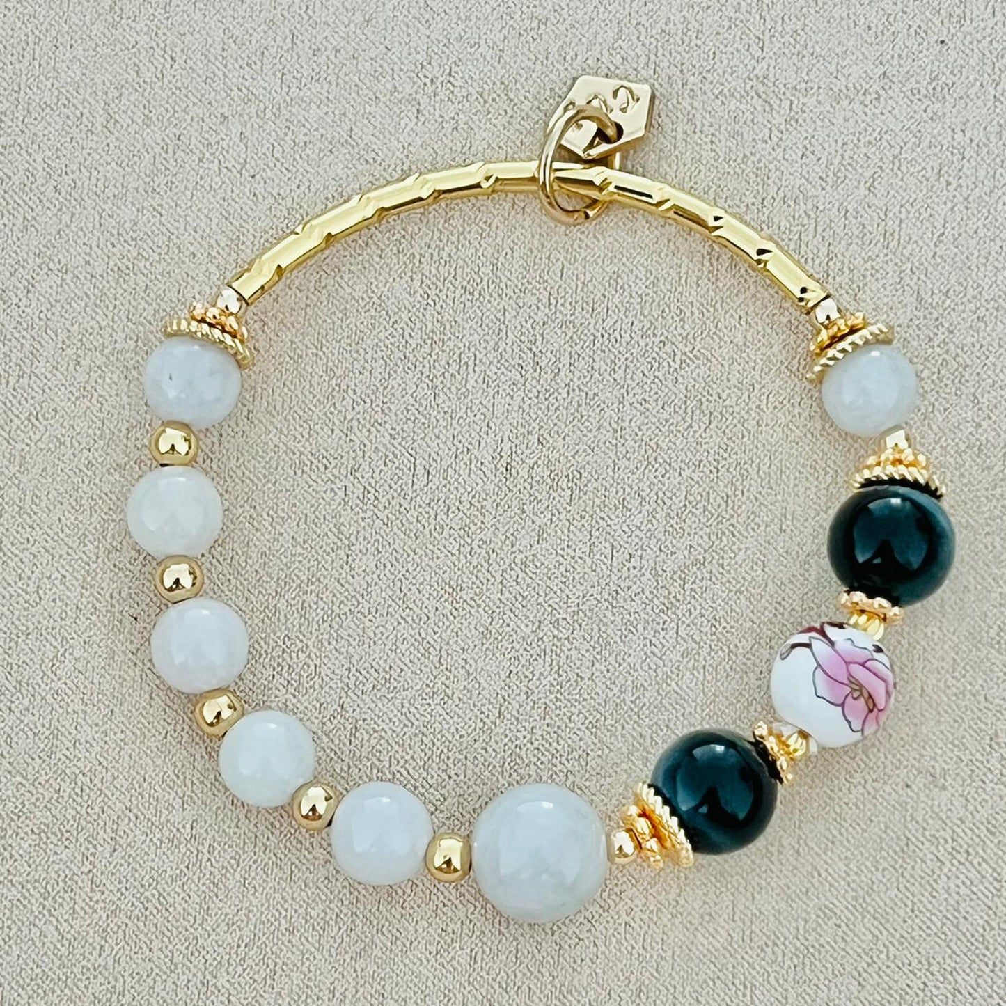 Jade & Blue Tigereye Bracelet