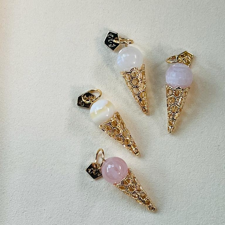 Ice Cream Pastel Gemstone charms