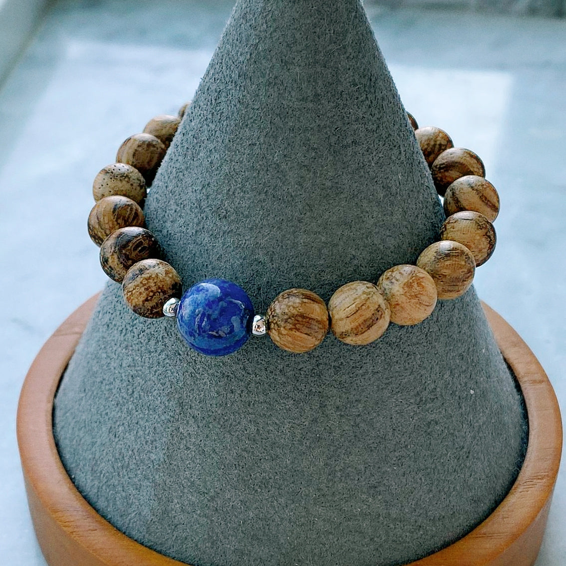 Agarwood & Lapis Lazuli Men Bracelet