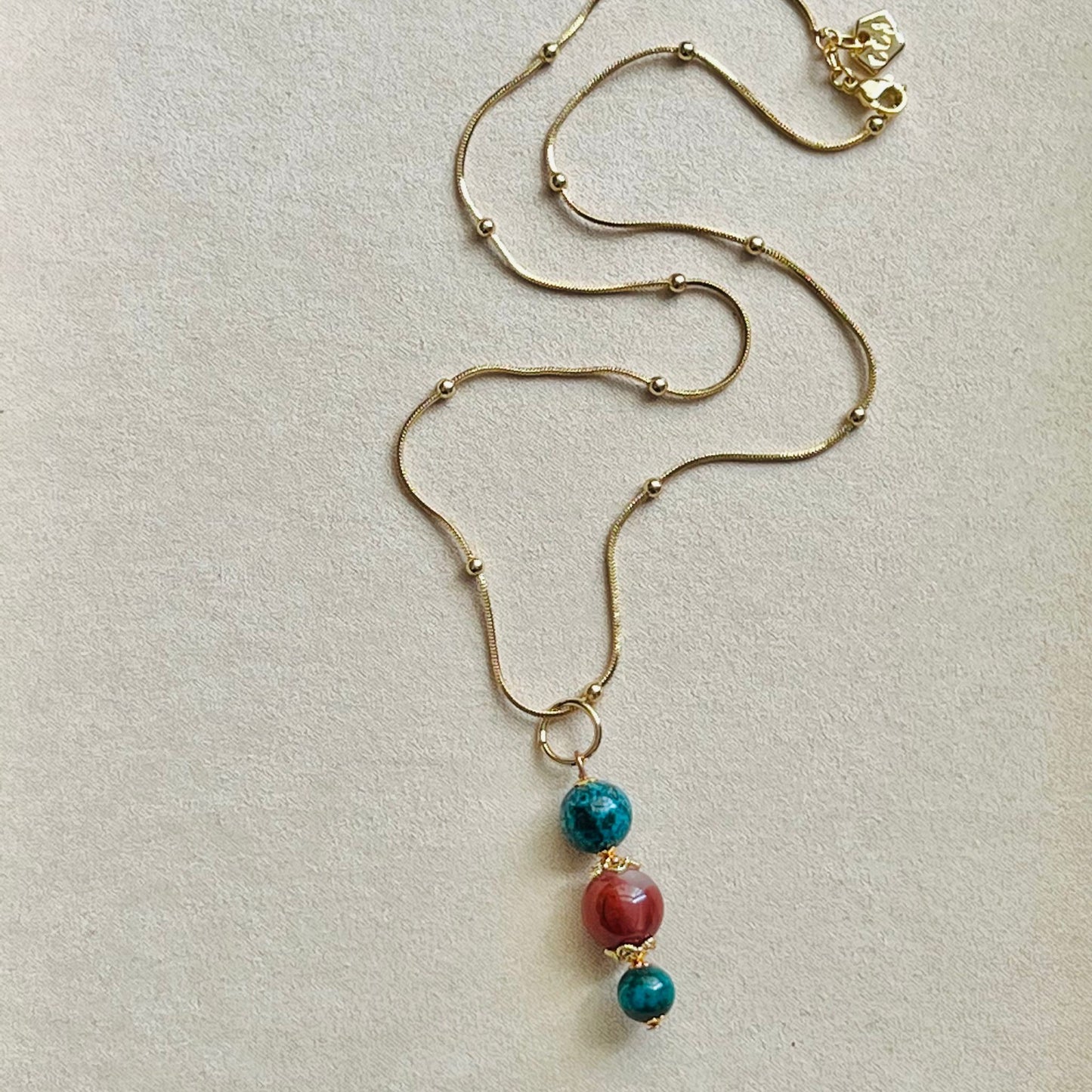 Turquoise & Agate Pendant