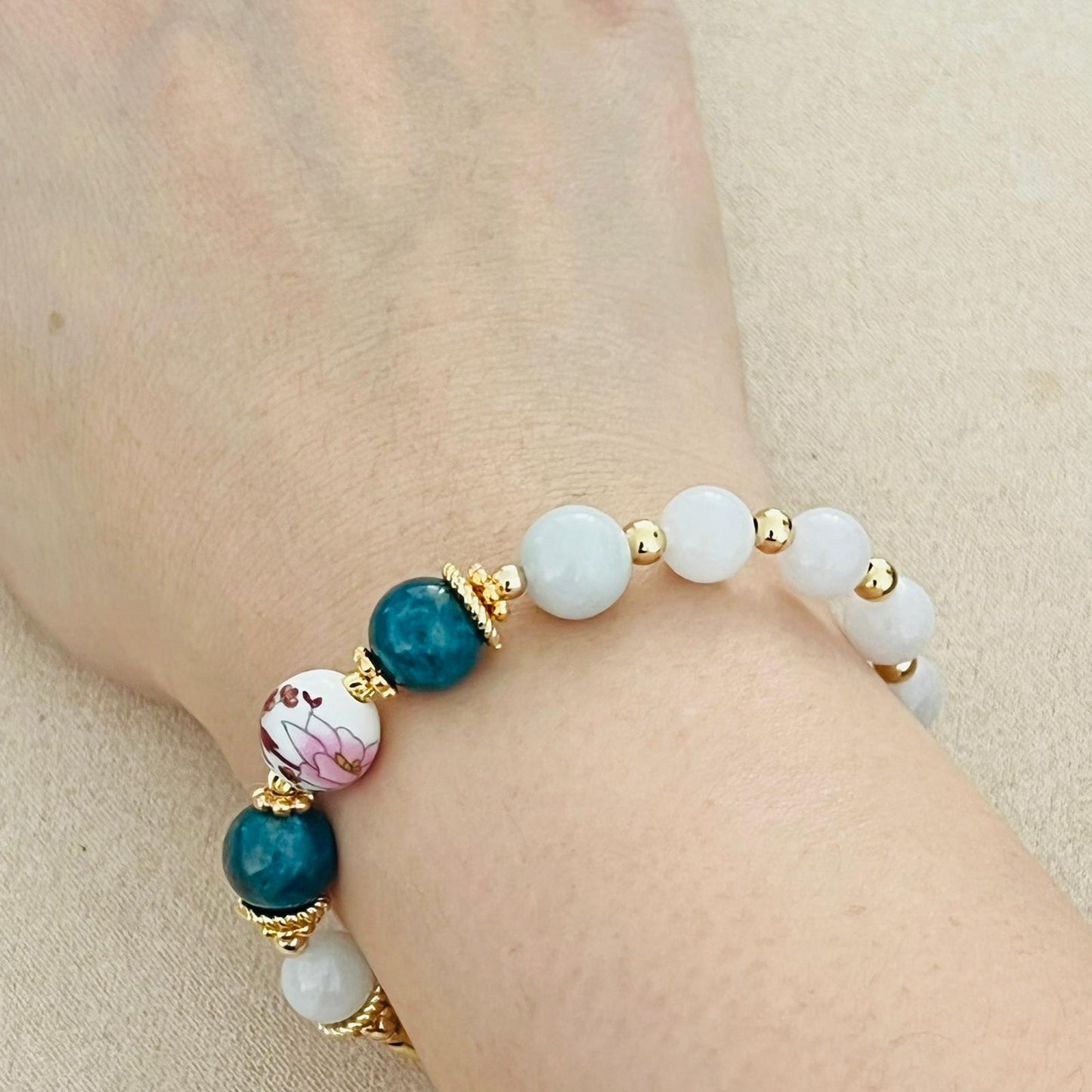 Jade & Blue Apatite Bracelet