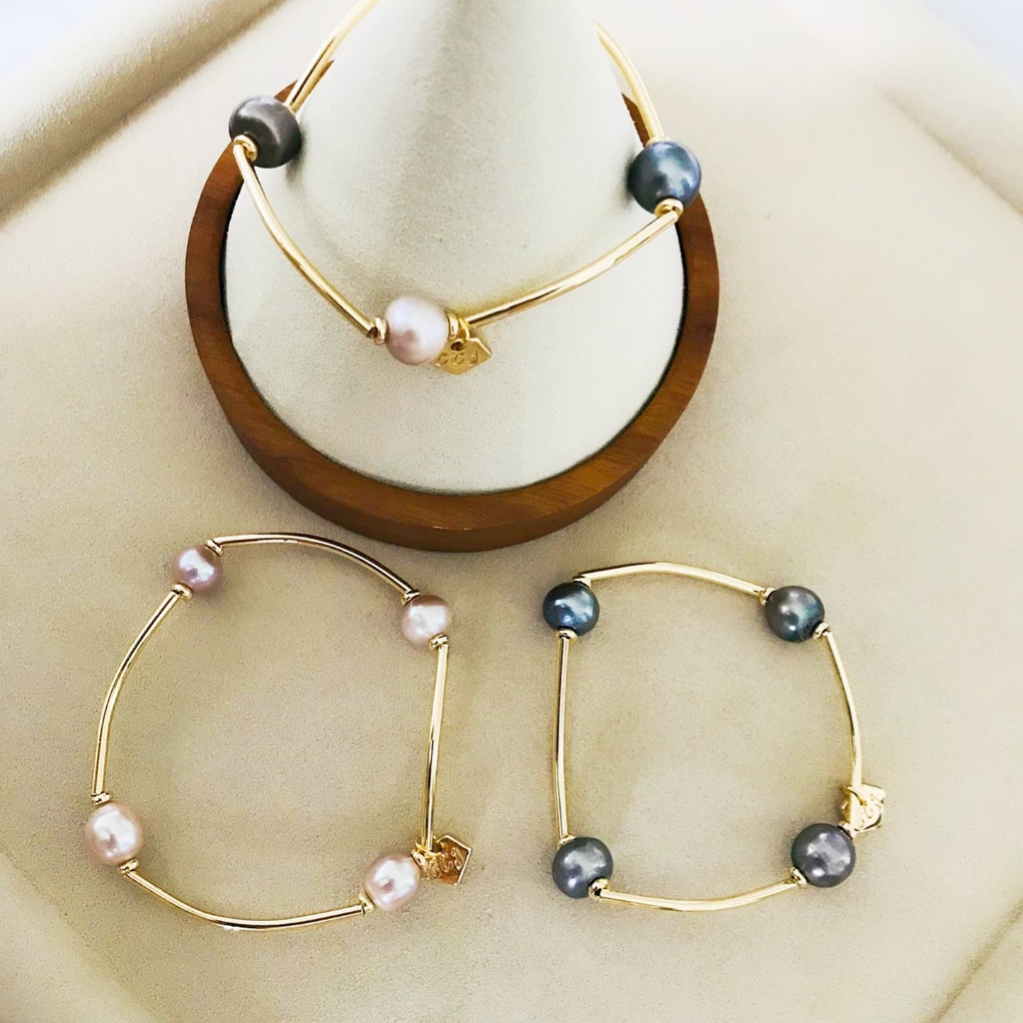 Champagne Pearls Baby La Grace Bracelet
