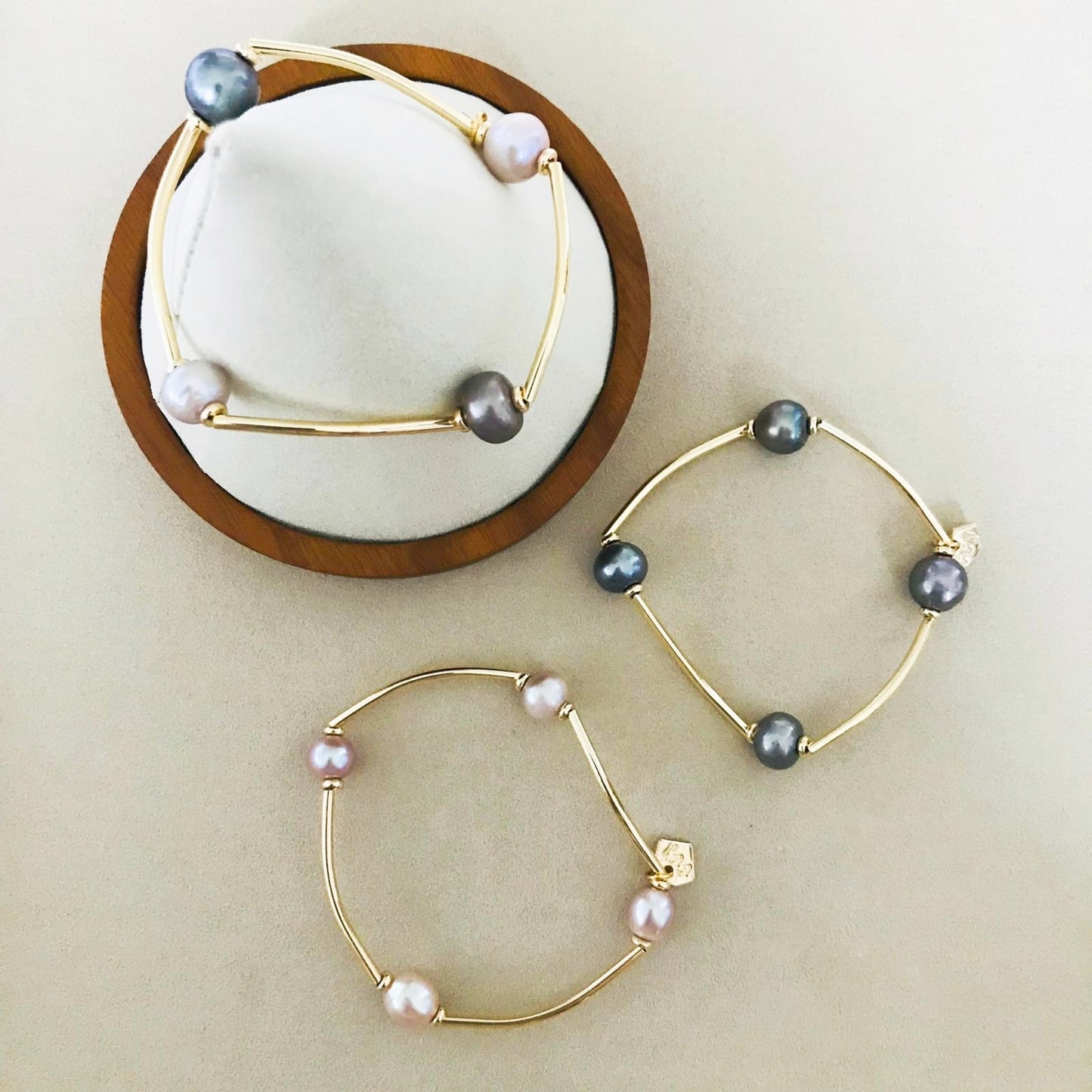 Champagne Pearls Baby La Grace Bracelet