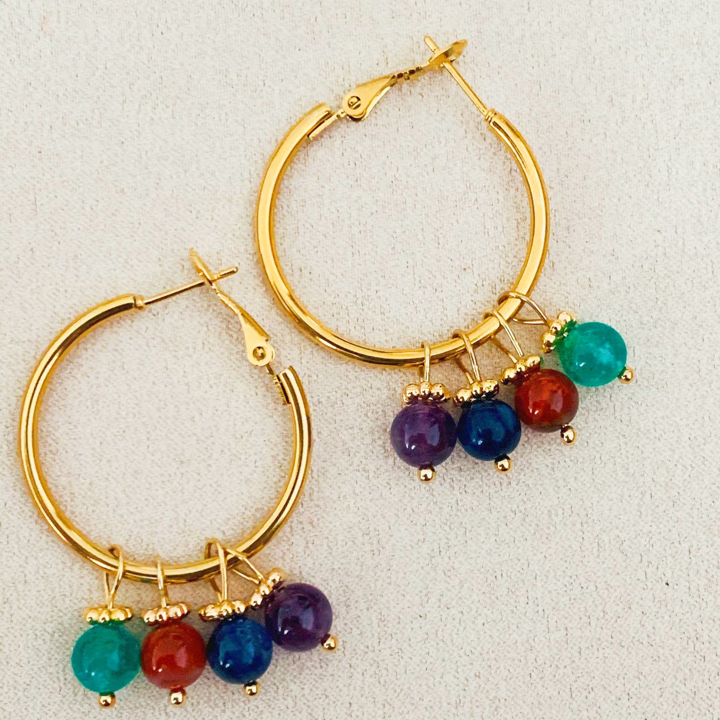 7Chakra Hoop Earrings