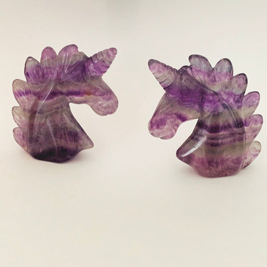 Purple Fluorite Unicorn Crystal