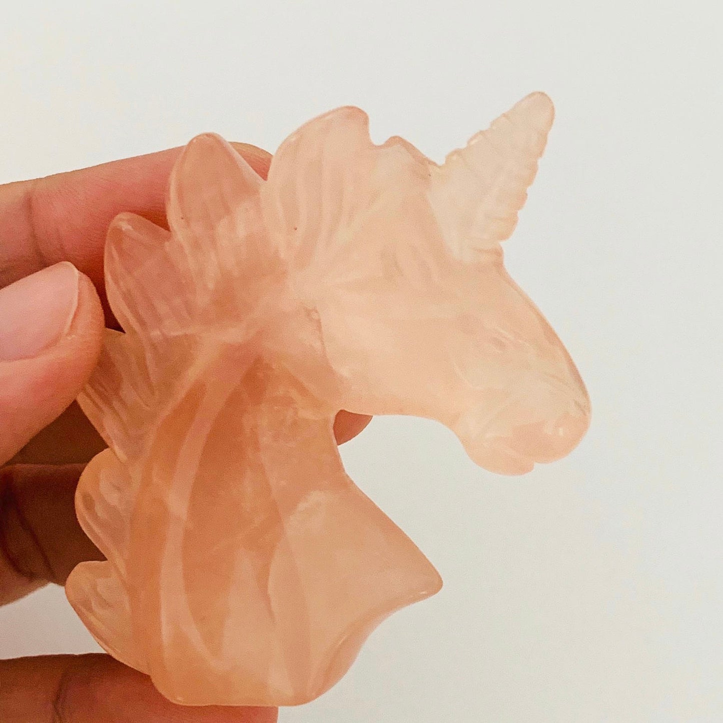 Rose Quartz Unicorn Crystal