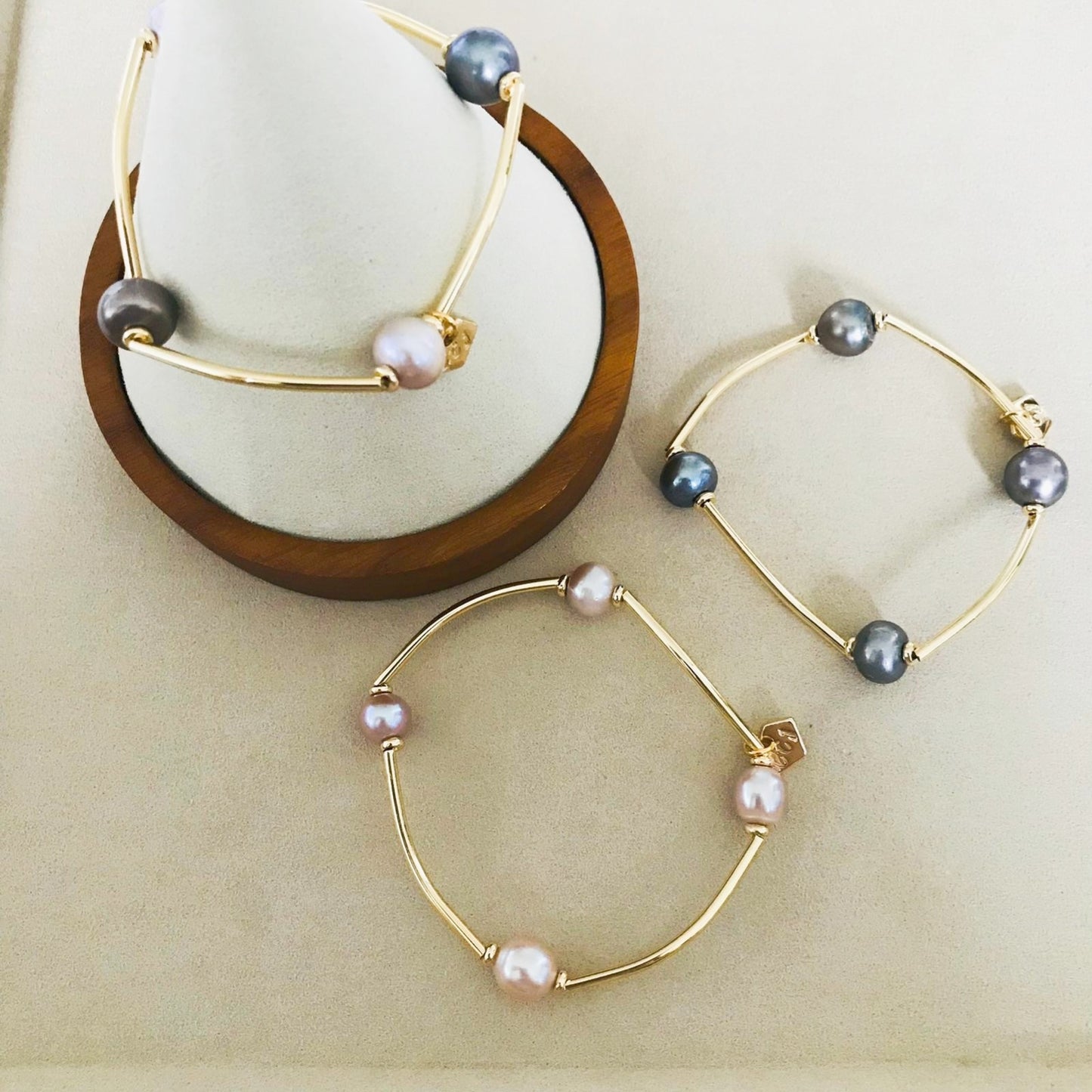Champagne Pearls Baby La Grace Bracelet