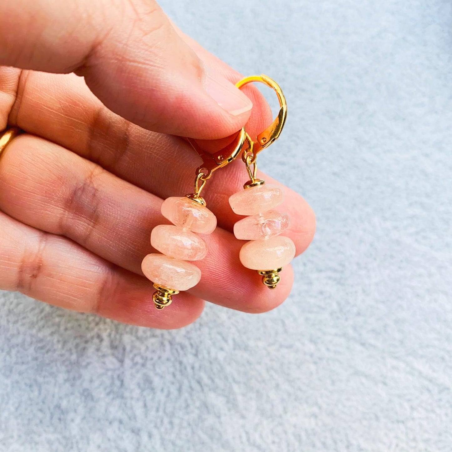 Peach Morganite Earrings