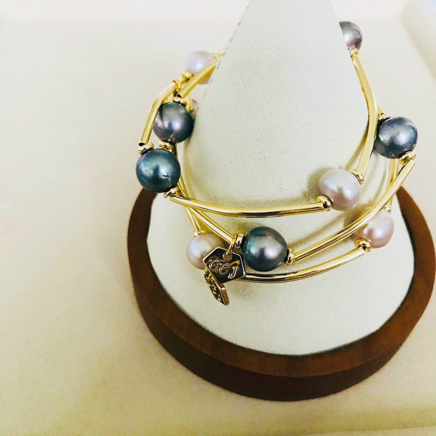 Champagne Pearls Baby La Grace Bracelet